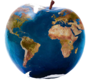 La terre dans une pomme